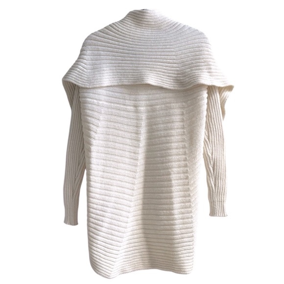 The Alpaca Connection 100% Alpaca Open Cardigan Sweater Cream/Ivory Size Large - Picture 4 of 12